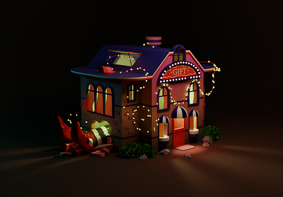 Red Velvet - Reve Finale 3D House 3d 3d design album art blender 3d horror horror house house illustration k pop music red velvet reve finale reveluv