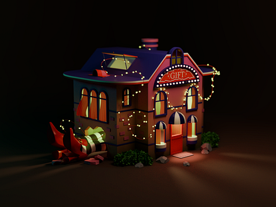 Red Velvet - Reve Finale 3D House 3d 3d design album art blender 3d horror horror house house illustration k pop music red velvet reve finale reveluv