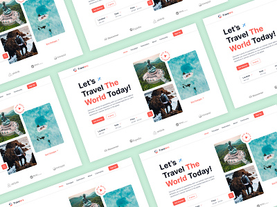 Travel Agency Hero Section hero section landing page travel travel agency hero section ui website design