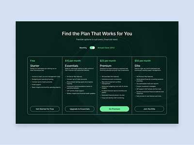 Pricing Plans app design landing page ui ux