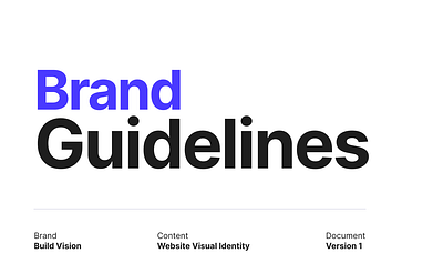 Brand Guidelines architecture branding graphic design interior design landingpage marketing visual identity web design website