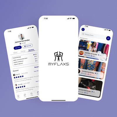 MYFLAXS app design marketplace ui tailor app ui ux design vendor screen