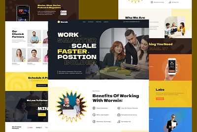 Work Smarter Scale Faster UI design concept branding creative design graphic design illustration logo typography ui ux vector