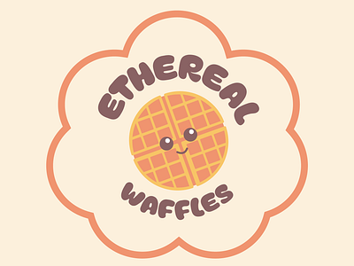 Ethereal Waffles branding design graphic design illustration logo restaurant typography vector waffle