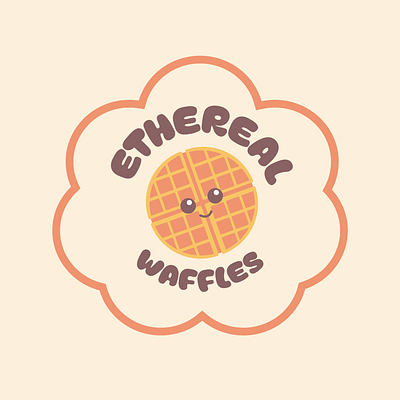 Ethereal Waffles branding design graphic design illustration logo restaurant typography vector waffle