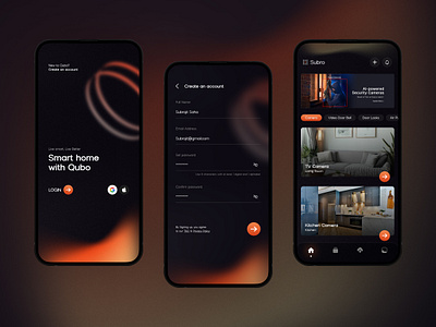 Smart home login & home screen app design design dribbble figma login login signup mobile design new popular product design signup smart home smarthome