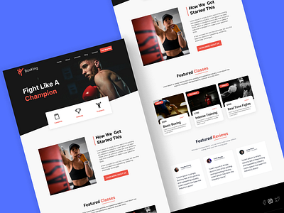 🏆 Knockout Figma Boxing Website Design! 🥊 boxing clean design figma ui user friendly ux website