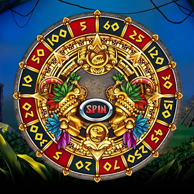 Wheel animation design for the slot game "Mayan Adventure" animation animation art animation design digital art digital design gambling game art game design graphic design maya mayan design mayan slot mayan themed motion graphics slot design wheel wheel animation