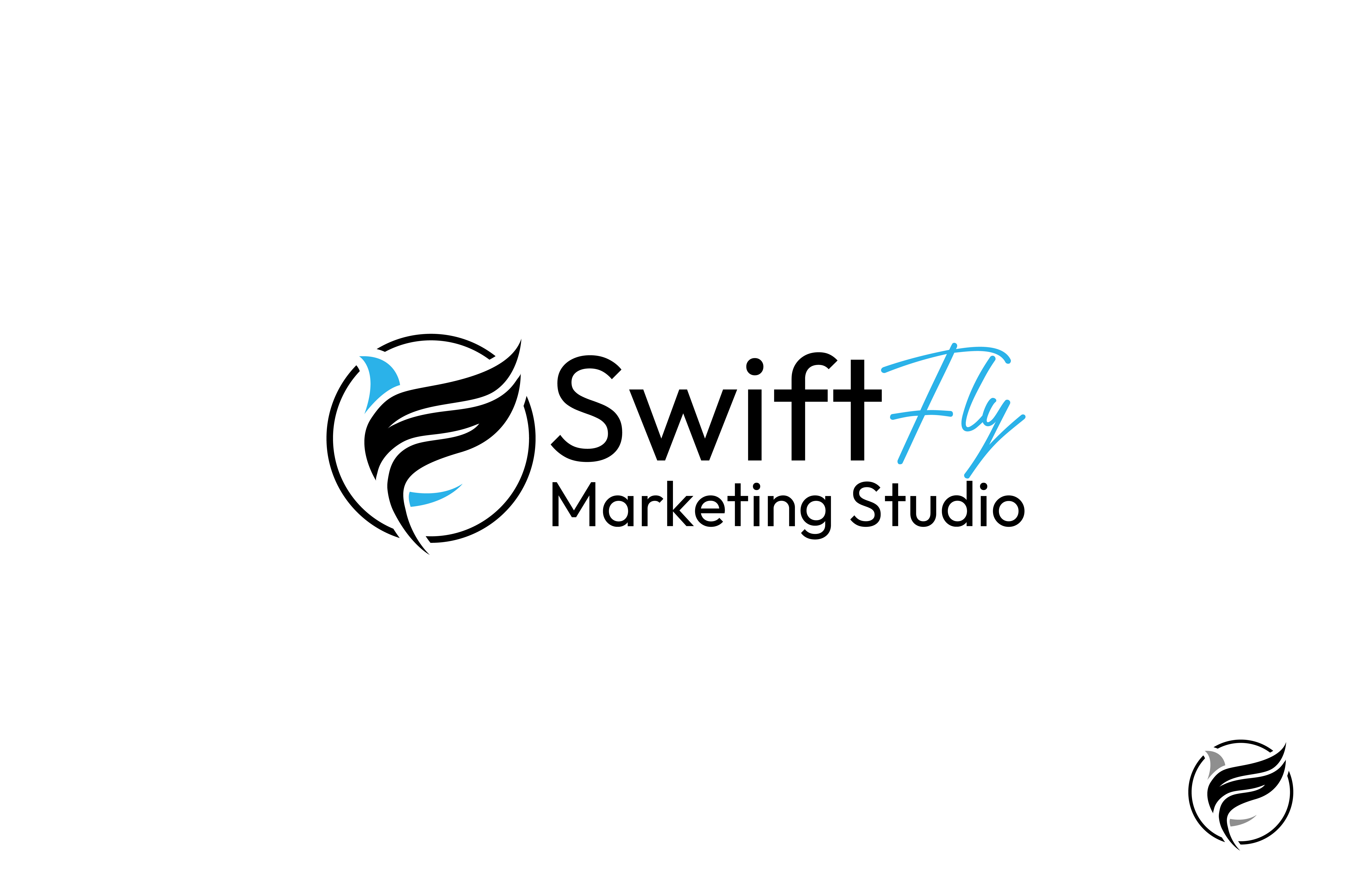 Swift Fly Marketing Studio branding creative logo custom logo fly graphic design logo logo design marketing professional logo sidlogodesign studio