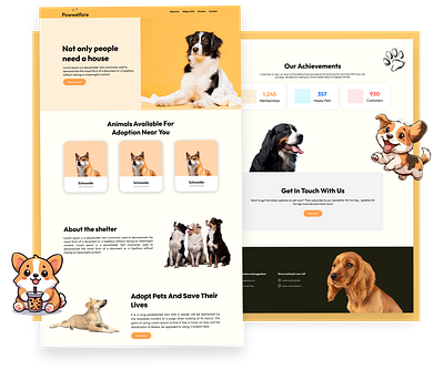 Pets website 🐾 adoptdontshop anshika design doglovers dogs petadoption petlovers pets thecreation ui ux website yellow