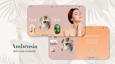 Ambrosia - Skin Care Products app design design logo ui ux