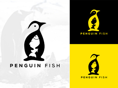 Penguin Fish logo branding graphic design logo