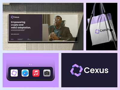 Cexus app brand design brand identity branding crypto currency design graphic design logo logo design logo identity design minimal web web3