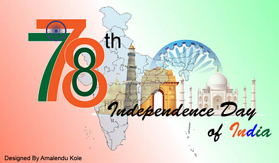 78th Independence day of India graphic design