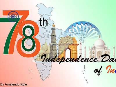 78th Independence day of India graphic design