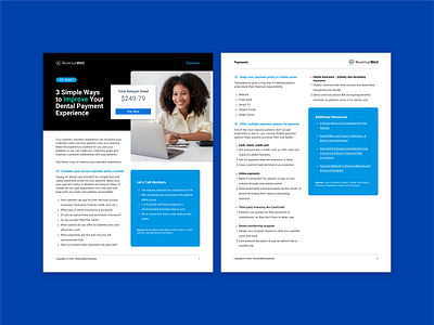 Dental Payments Tip Sheet advertising brand brand design branding dental marketing dental software dental software marketing design graphic design layout design marketing design payments pos print print design tip sheet typography