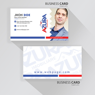 Azura Business Card Template branding business card graphic design