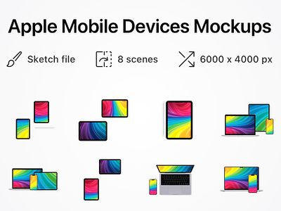 Apple Mobile Devices 8 Mockups
