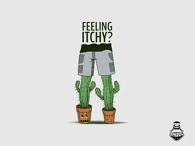 Feeling Itchy? branding cactus design drawing dribbblers graphic design illustration itchy plants shop threadless vector