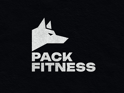 Pack Fitness • Logo Concept animal branding concept graphic design grunge gym logo sports texture training weightlifting wolf