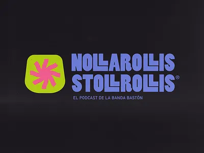 Nollarollis Stollrollis badge branding graphic design illustrator logo podcast retro vector