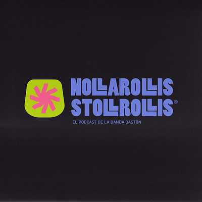 Nollarollis Stollrollis badge branding graphic design illustrator logo podcast retro vector