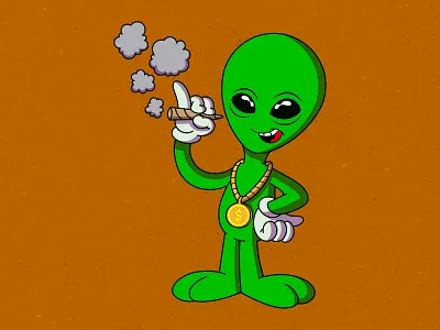 Alien cartoon cartoon character logo mascot rubber hose t shirt