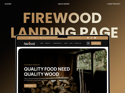 Firewood Landing Page aczone animation branding figma design firewood landing page graphic design logo motion graphics service ui ui design