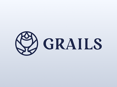 Grails brand branding elegant fine art glyph grail grails icon logo logotype modern type typography