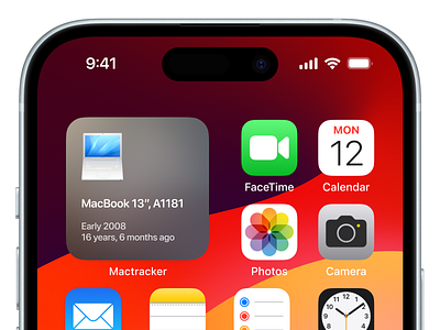 Mactracker widget 100daysofui daily dailyui ios mactracker ui widget
