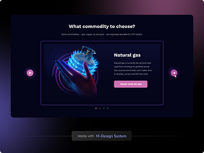 Carousel | M - Design System 3d black landing carousel components dark mode dark website design system graphic design landing landing page slider ui ui kit untitled ui web website