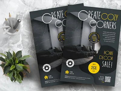 Home Interior Sale Flyer Template design flyer flyer design graphic design home interior print design print template