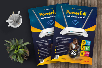 Internet Provider Flyer design flyer flyer design graphic design internet internet provider print design print template wifi