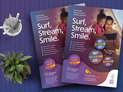 Internet Provider Flyer design flyer flyer design graphic design internet internet provider print design print template wifi