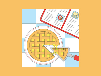 Sophie's lemon tart commercial illustrator cook book cooking home cooking lemon tart pastry slice of pie spot illustration table cloth tart vector