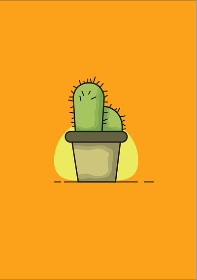 Cactus design graphic design illustration ui vector