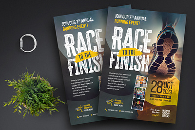 Running Event Flyer Template design event flyer flyer design graphic design print design print template running sale