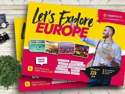 Travel Flyer Template design flyer flyer design graphic design print design print template sale travel