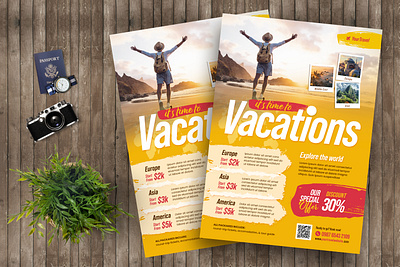 Travel Flyer Template design flyer flyer design graphic design print design print template sale travel