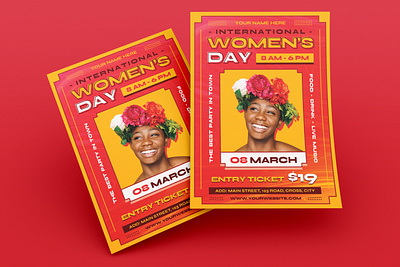 International Women's Day Flyer design flyer flyer design graphic design print design print template sale womens day