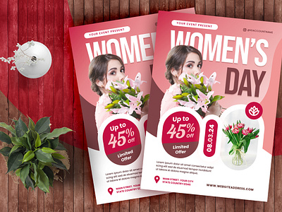 International Women's Day Flyer design flyer flyer design graphic design print design print template sale womens day