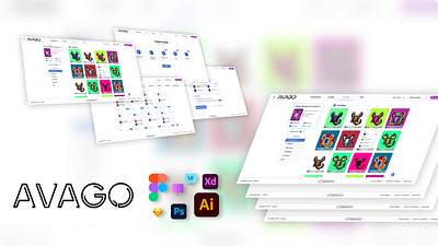 Avago - Your NFT Marketplace blockchain cryptocurrency nft nft marketplace nft swapping website ui design ux design