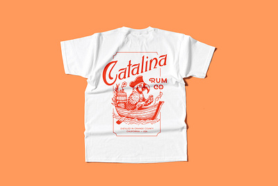 Pirate Rum Merchandise Design alcohol branding catalina illustration merch merchandise pirate red rum rum company rye screen printed screenprint shirt typography whisky