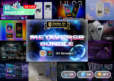 Metaverse Bundle | Daily UI Challenge app daily dailyui dark mode design figma mobile page phone sketch ui ui design uiux user experience user interface userexperience userinterface ux ux design