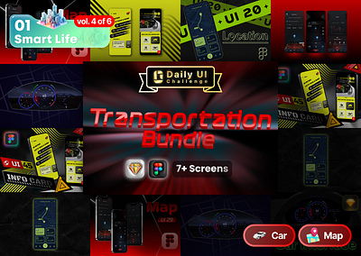 Transportation Bundle | Daily UI Challenge app daily dailyui dark mode design figma mobile page phone sketch ui ui design uiux user experience user interface userexperience userinterface ux ux design