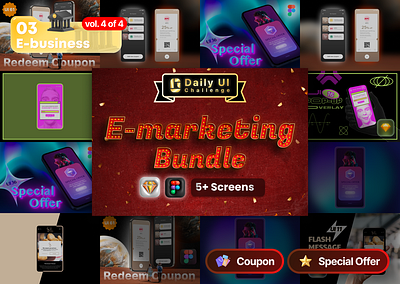 E-marketing | Daily UI Challenge app daily dailyui dark mode design figma mobile page phone sketch ui ui design uiserexperience uiux user experience user interface userinterface ux ux design