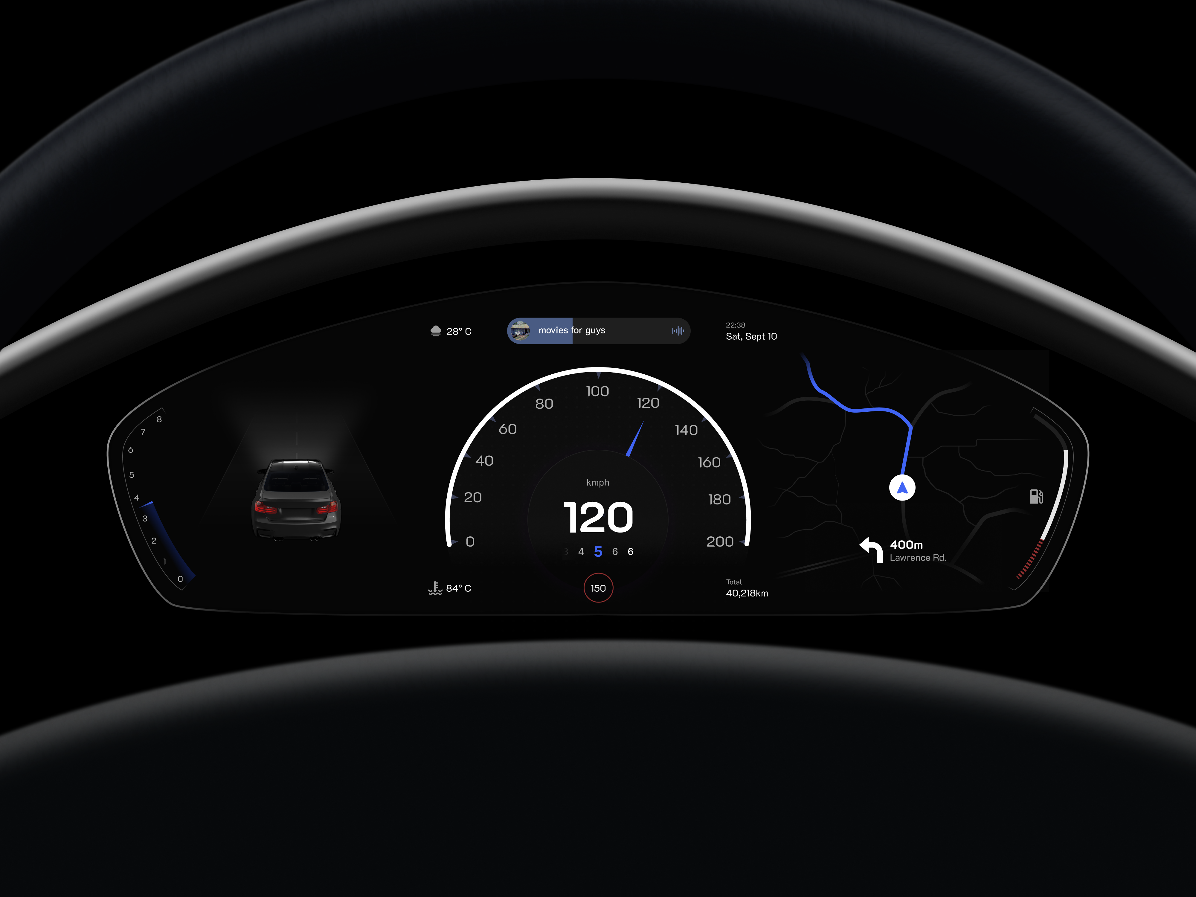HMI Car Cluster - Dashboard car car cluster car dashboard car ui cluster dash dashboard hmi ui ux