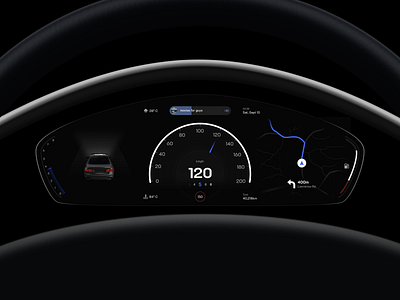 HMI Car Cluster - Dashboard car car cluster car dashboard car ui cluster dash dashboard hmi ui ux