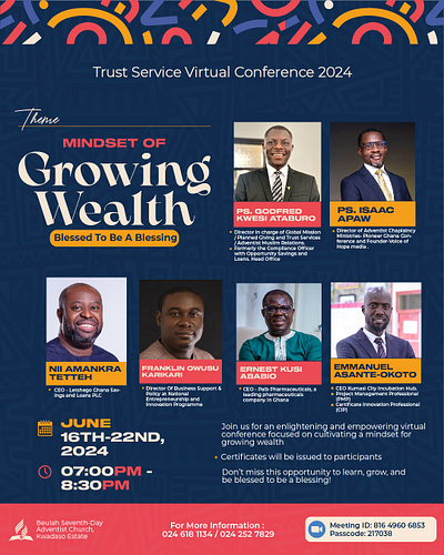 Content Materials For WEALTH CREATION EVENT branding graphic design