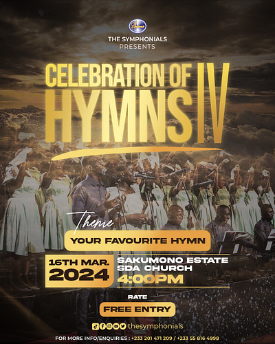 Content Materials For COH4: A choral Event by Symphonials Ghana graphic design